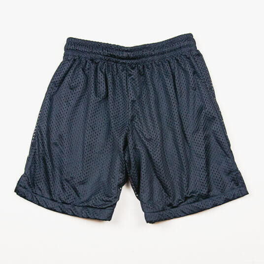 478 Poly Basketball Short lined  Navy