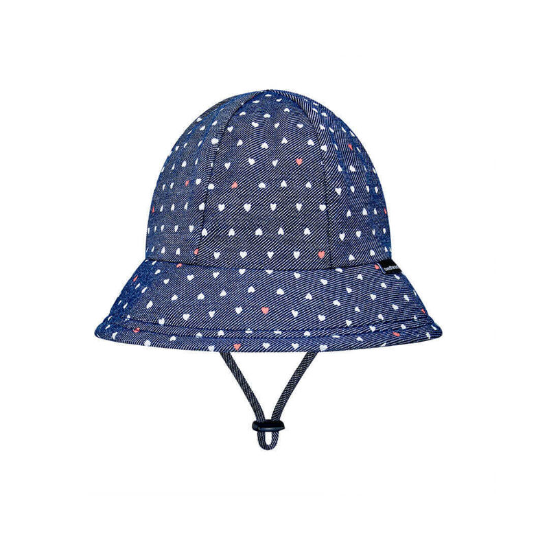 BH Hearts Toddler Bucket Hat with Chin Strap UPF50+