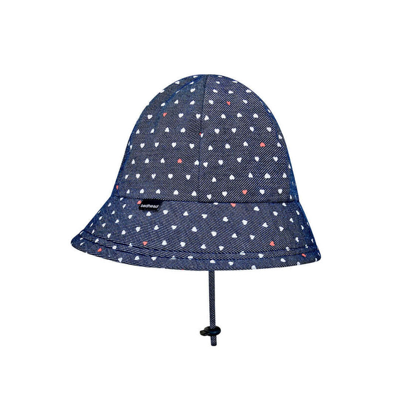 BH Hearts Toddler Bucket Hat with Chin Strap UPF50+