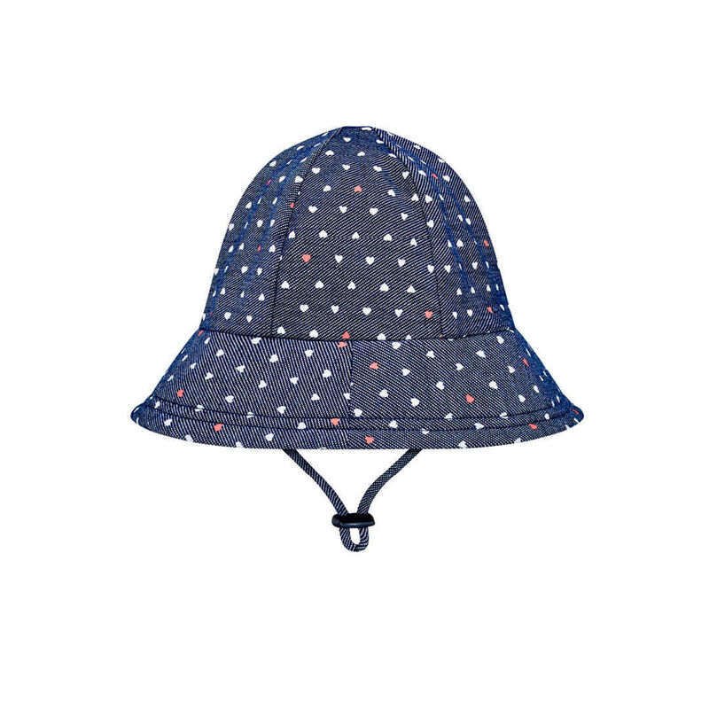 BH Hearts Toddler Bucket Hat with Chin Strap UPF50+