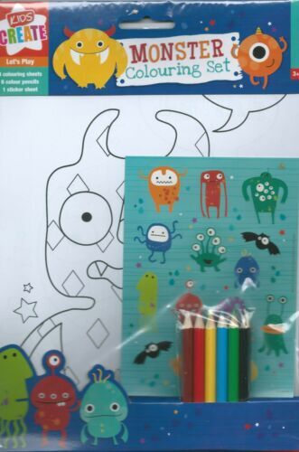 Kids Create Monster Colouring Set