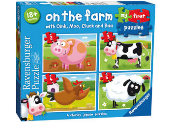 Ravensburger  On the Farm My First Puzzle 2 3 4 5 pieces