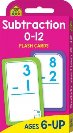 School Zone Subtraction 012 Flash Cards