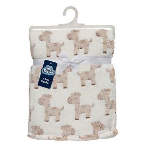 Snugtime Coral Fleece Blanket with Toy   Giraffe