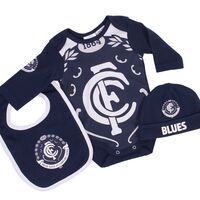 AFL Carlton 3pc Bodysuit Gift Set