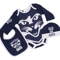 AFL Geelong Cats 3pc Bodysuit Gift Set