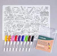 HEY DOODLE REUSABLE COLOUR IN SILICONE PLACEMAT