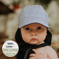 BH Charlie/Indigo Reversible Baby Flap Sun Hat UPF50+