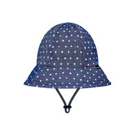 BH Hearts Toddler Bucket Hat with Chin Strap UPF50+