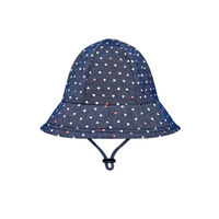 BH Hearts Toddler Bucket Hat with Chin Strap UPF50+