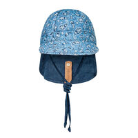 BH Paisley  Indigo Reversible Baby Flap Sun Hat