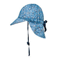 BH Paisley  Indigo Reversible Baby Flap Sun Hat