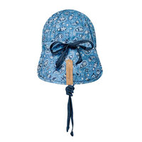 BH Paisley  Indigo Reversible Baby Flap Sun Hat