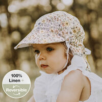 BH Winnie/Blanc Reversible Flap Hat UPF50+