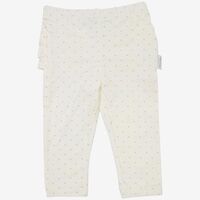 Baby Polka Dot Frill Legging - Cream