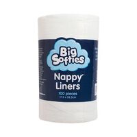 Big Softies Bamboo Nappy Liners Pack Of 100 White