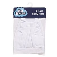 Big Softies Cotton Hat 3 Pack White