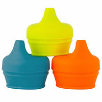 Boon Snug Spout 3pk Lids Orange Multi