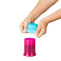 Boon Snug Straw Universal Silicone Straw Lids and Cup Pink  8oz