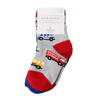 Cars and Dinosaur Socks 3pk Assorted