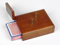 Dal Rossi Travel Cribbage Wood  With Play Cards