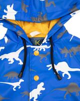 Dino Colour Change Raincoat  Victoria Blue