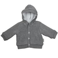 Hooded Cardigan - Grey