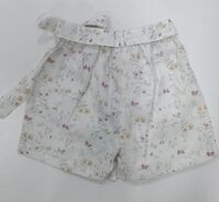 KIDSSS06 Linen Frill Skort Spring Floral 