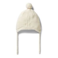 Knitted Cable Bonnet  GardeniaCream