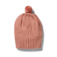 Knitted Cable Hat  Tan