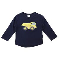 Long Sleeved Top with Truck Applique