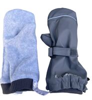 Polar Fleece Lined Waterproof Mittens With Adjustable Fastener  Charcoal