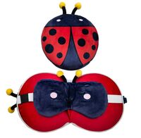 Relaxeazzz Ladybird Travel Pillow and Eye Mask