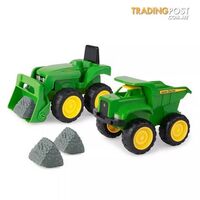 Sandbox Vehicles 2 Pack Dump Truck And Tractor 47017