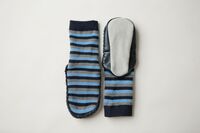 Socks Leather & Cotton Moccasin Blue/Grey