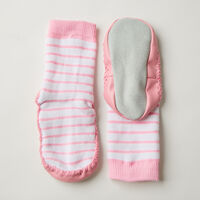 Socks Leather & Cotton Moccasin Pink