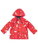 Space Rocket Rain Coat - Red