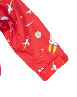 Space Rocket Rain Coat  Red