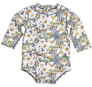 Swim Long Sleeve Onesie - Claire