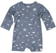 Swim Long Sleeve Onesie - Neptune