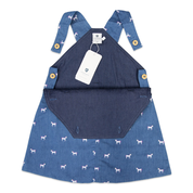 Unicorn Pinafore  Light Chambray