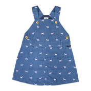 Unicorn Pinafore  Light Chambray